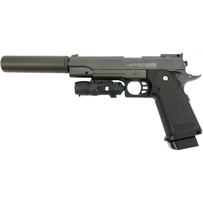 STALKER SA5,1S Spring 6 мм — пружинная реплика Hi-Capa с имитатором ПБС и ЛЦУ SA-3307151S